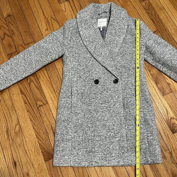 Avec Les Filles NWT Gray Shawl Collar Two Button Mid Length Coat Size Small - Picture 8 of 9